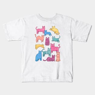 Colorful Cats Kids T-Shirt